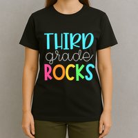 3rd Teacher Team Third Grade Rocks First Day Of Back To School T-Shirt