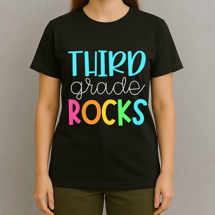 3rd Teacher Team Third Grade Rocks First Day Of Back To School T-Shirt