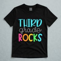 3rd Teacher Team Third Grade Rocks First Day Of Back To School T-Shirt