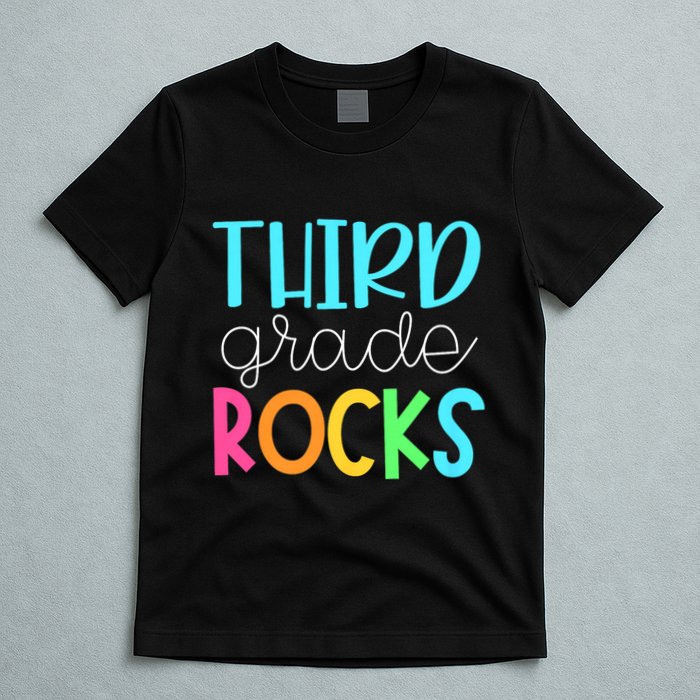 3rd Teacher Team Third Grade Rocks First Day Of Back To School T-Shirt