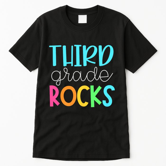 3rd Teacher Team Third Grade Rocks First Day Of Back To School Tall T-Shirt