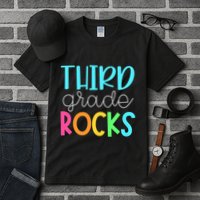 3rd Teacher Team Third Grade Rocks First Day Of Back To School Tall T-Shirt