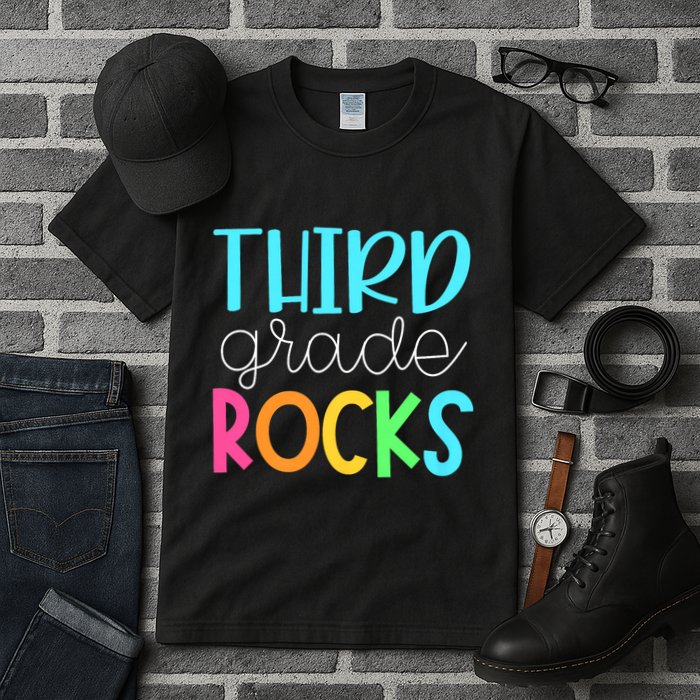 3rd Teacher Team Third Grade Rocks First Day Of Back To School Tall T-Shirt