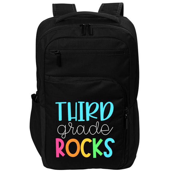 3rd Teacher Team Third Grade Rocks First Day Of Back To School Impact Tech Backpack