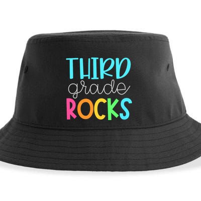 3rd Teacher Team Third Grade Rocks First Day Of Back To School Sustainable Bucket Hat