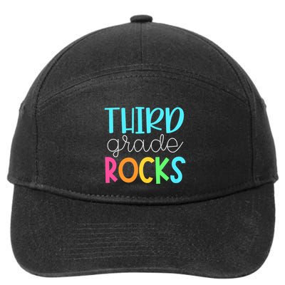 3rd Teacher Team Third Grade Rocks First Day Of Back To School 7-Panel Snapback Hat