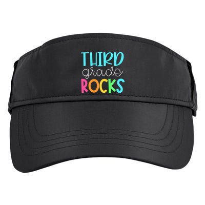 3rd Teacher Team Third Grade Rocks First Day Of Back To School Adult Drive Performance Visor