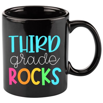 3rd Teacher Team Third Grade Rocks First Day Of Back To School 11oz C Handle Ceramic Mug