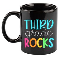 3rd Teacher Team Third Grade Rocks First Day Of Back To School 11oz C Handle Ceramic Mug