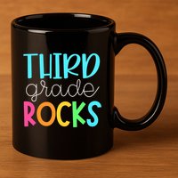 3rd Teacher Team Third Grade Rocks First Day Of Back To School 11oz C Handle Ceramic Mug
