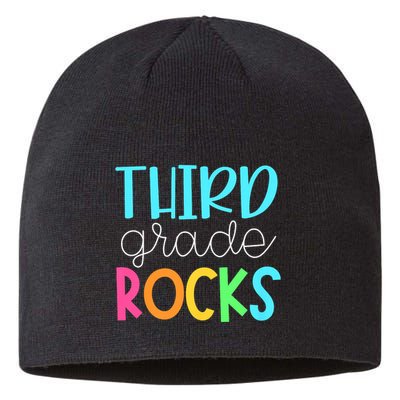 3rd Teacher Team Third Grade Rocks First Day Of Back To School Sustainable Beanie