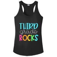 3rd Teacher Team Third Grade Rocks First Day Of Back To School Ladies PosiCharge Competitor Racerback Tank