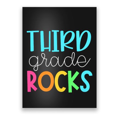 3rd Teacher Team Third Grade Rocks First Day Of Back To School Poster