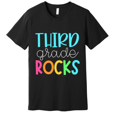 3rd Teacher Team Third Grade Rocks First Day Of Back To School Premium T-Shirt