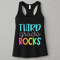 3rd Teacher Team Third Grade Rocks First Day Of Back To School Womens Tank Top