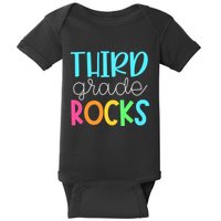 3rd Teacher Team Third Grade Rocks First Day Of Back To School Baby Bodysuit