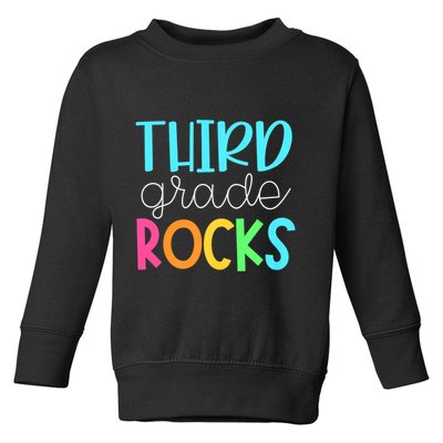 3rd Teacher Team Third Grade Rocks First Day Of Back To School Toddler Sweatshirt