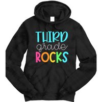 3rd Teacher Team Third Grade Rocks First Day Of Back To School Tie Dye Hoodie