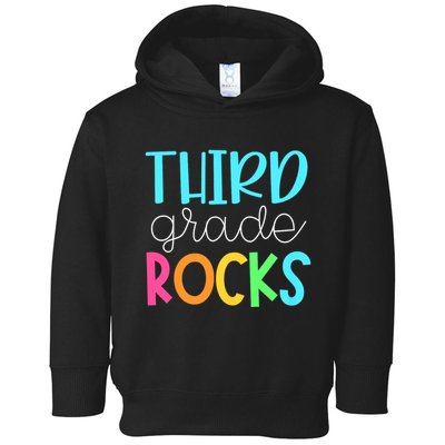 3rd Teacher Team Third Grade Rocks First Day Of Back To School Toddler Hoodie