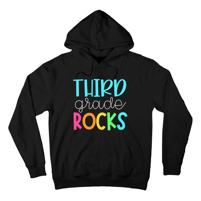 3rd Teacher Team Third Grade Rocks First Day Of Back To School Tall Hoodie