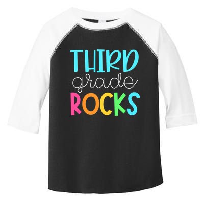 3rd Teacher Team Third Grade Rocks First Day Of Back To School Toddler Fine Jersey T-Shirt