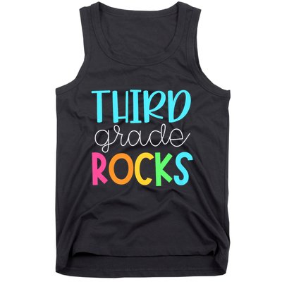 3rd Teacher Team Third Grade Rocks First Day Of Back To School Tank Top