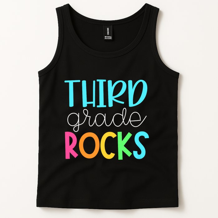 3rd Teacher Team Third Grade Rocks First Day Of Back To School Tank Top