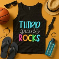 3rd Teacher Team Third Grade Rocks First Day Of Back To School Tank Top