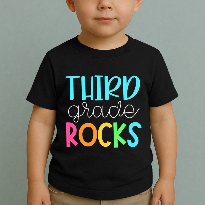 3rd Teacher Team Third Grade Rocks First Day Of Back To School Toddler T-Shirt