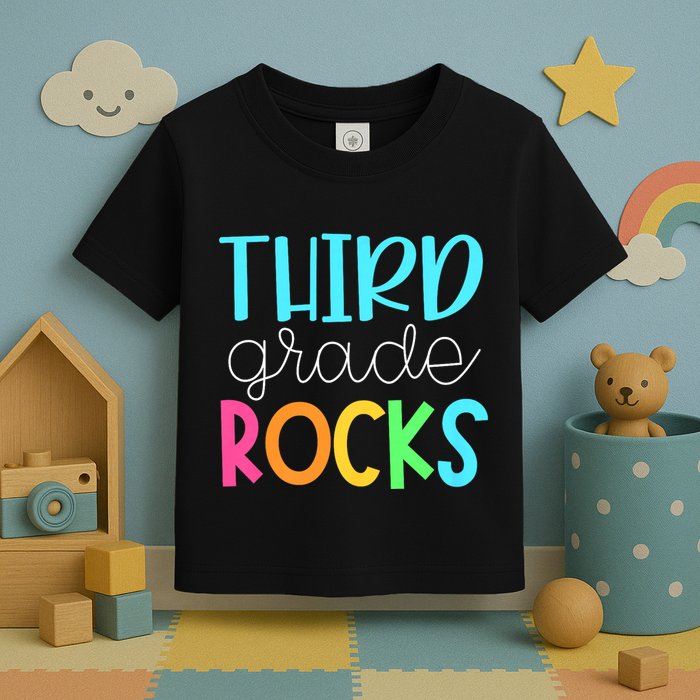 3rd Teacher Team Third Grade Rocks First Day Of Back To School Toddler T-Shirt