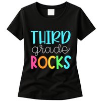 3rd Teacher Team Third Grade Rocks First Day Of Back To School Womens T-Shirt