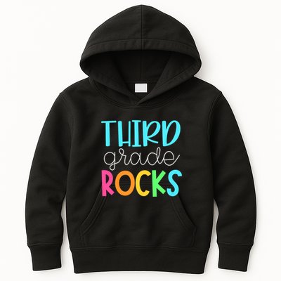 3rd Teacher Team Third Grade Rocks First Day Of Back To School Kids Hoodie