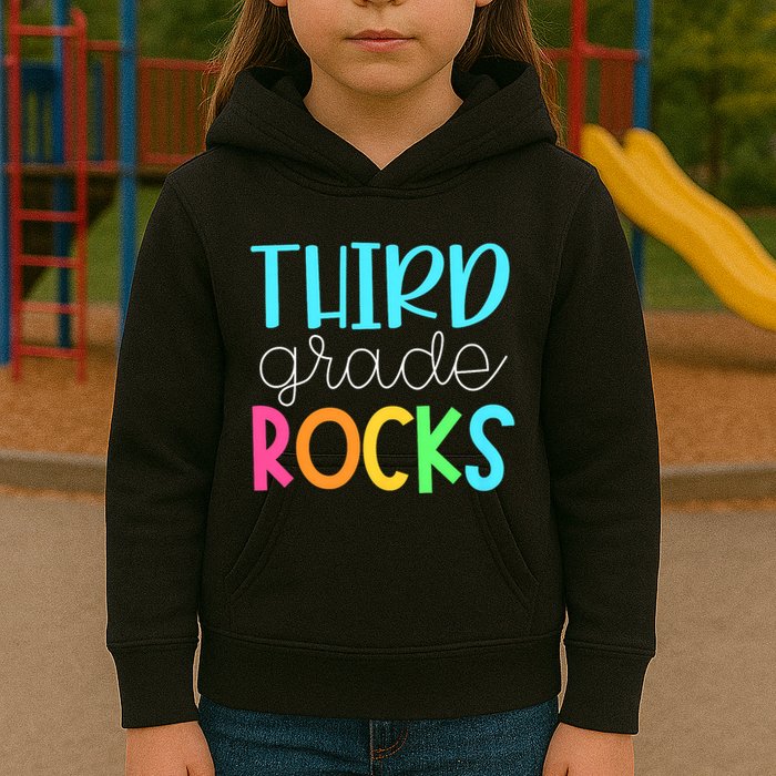 3rd Teacher Team Third Grade Rocks First Day Of Back To School Kids Hoodie
