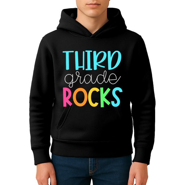 3rd Teacher Team Third Grade Rocks First Day Of Back To School Kids Hoodie