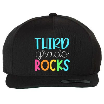3rd Teacher Team Third Grade Rocks First Day Of Back To School Wool Snapback Cap