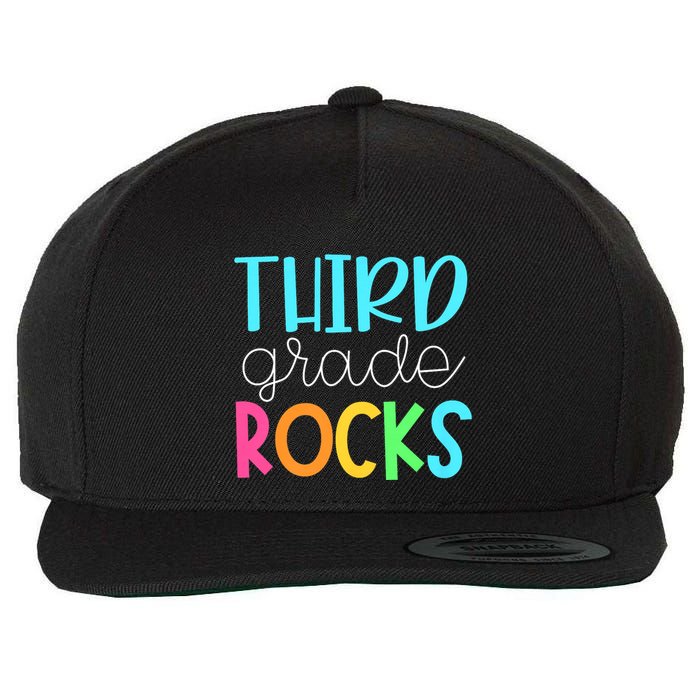 3rd Teacher Team Third Grade Rocks First Day Of Back To School Wool Snapback Cap