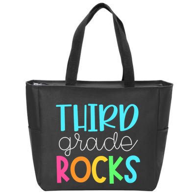 3rd Teacher Team Third Grade Rocks First Day Of Back To School Zip Tote Bag