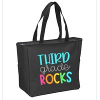 3rd Teacher Team Third Grade Rocks First Day Of Back To School Zip Tote Bag