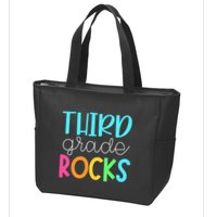 3rd Teacher Team Third Grade Rocks First Day Of Back To School Zip Tote Bag