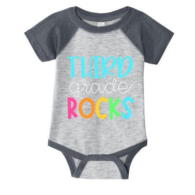 3rd Teacher Team Third Grade Rocks First Day Of Back To School Infant Baby Jersey Bodysuit