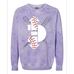 3 Three Up 3 Three Down Cool Baseball Gift Colorblast Crewneck Sweatshirt