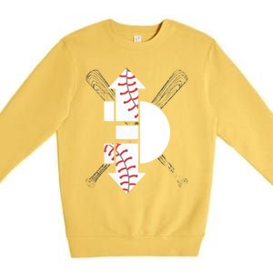 3 Three Up 3 Three Down Cool Baseball Gift Premium Crewneck Sweatshirt