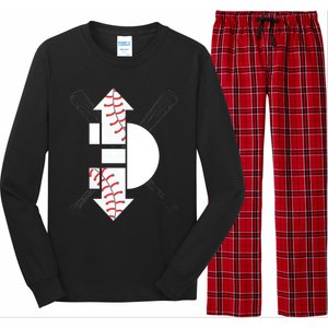 3 Three Up 3 Three Down Cool Baseball Gift Long Sleeve Pajama Set