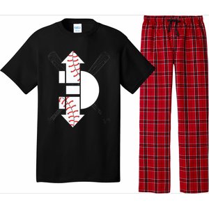 3 Three Up 3 Three Down Cool Baseball Gift Pajama Set