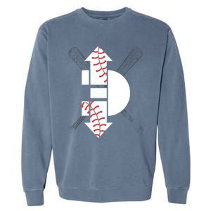 3 Three Up 3 Three Down Cool Baseball Gift Garment-Dyed Sweatshirt