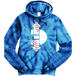 3 Three Up 3 Three Down Cool Baseball Gift Tie Dye Hoodie