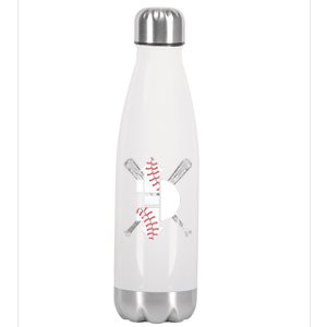 3 Three Up 3 Three Down Cool Baseball Gift Stainless Steel Insulated Water Bottle