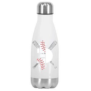 3 Three Up 3 Three Down Cool Baseball Gift Stainless Steel Insulated Water Bottle