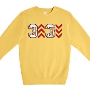 3 Up 3 Down Three Up Three Down Baseball Game Day Baseball Premium Crewneck Sweatshirt