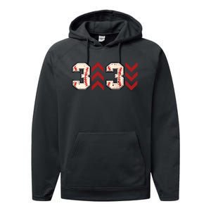 3 Up 3 Down Three Up Three Down Baseball Game Day Baseball Performance Fleece Hoodie